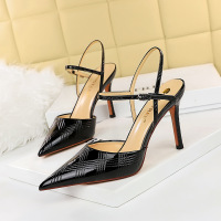Patent leather solid color high heels 31