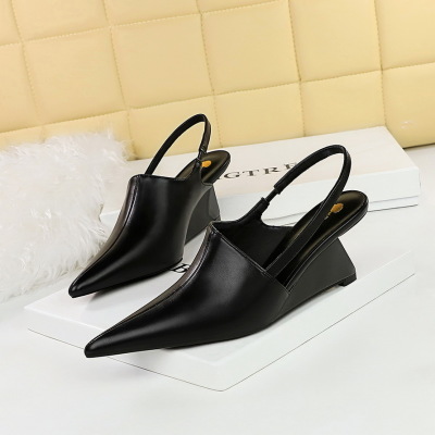 Closed toe shoes hollow back strap sandals high heels 17