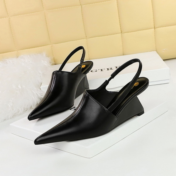 Closed toe shoes hollow back strap sandals high heels 17