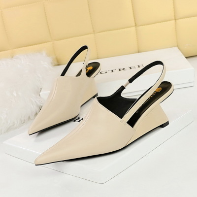 Closed toe shoes hollow back strap sandals high heels 17