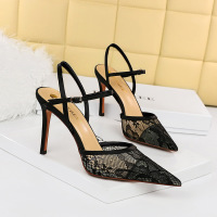 Lace solid color high heels 32