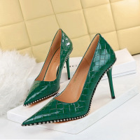 Retro high heels ultra high heel shallow chain shoes 4