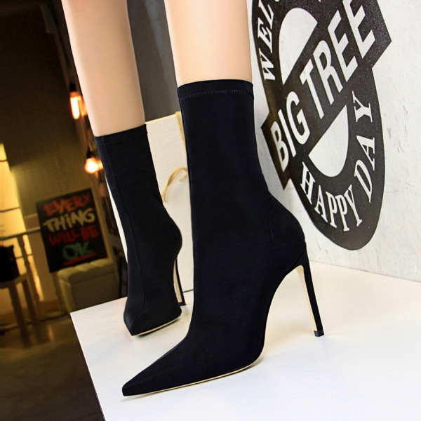 Stiletto ultra-high heel slim stretch ankle boots 53