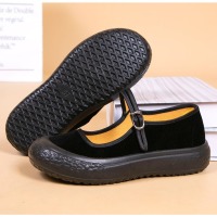 Thick Soled One-line Buckle Shoes